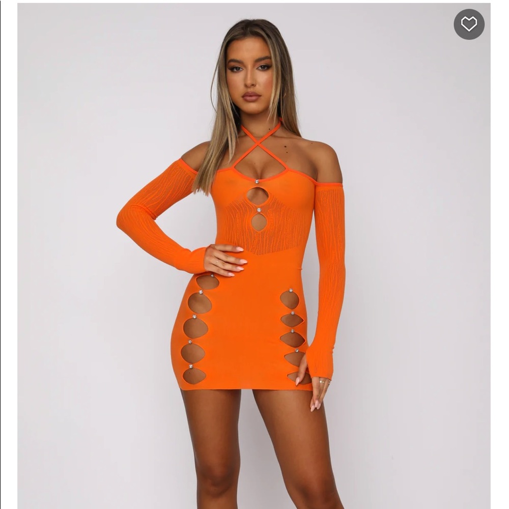 White Fox Orange Dress